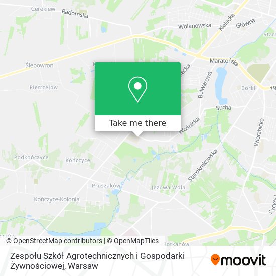 Zespołu Szkół Agrotechnicznych i Gospodarki Żywnościowej map