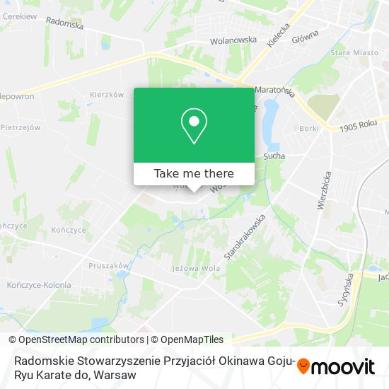 Radomskie Stowarzyszenie Przyjaciół Okinawa Goju-Ryu Karate do map