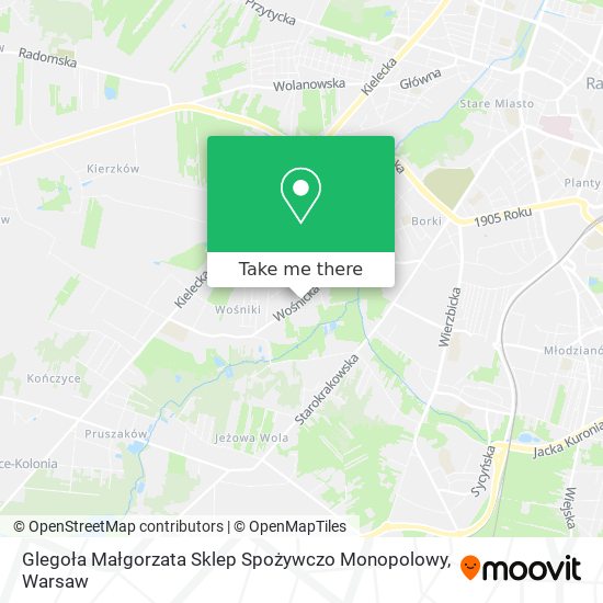 Glegoła Małgorzata Sklep Spożywczo Monopolowy map