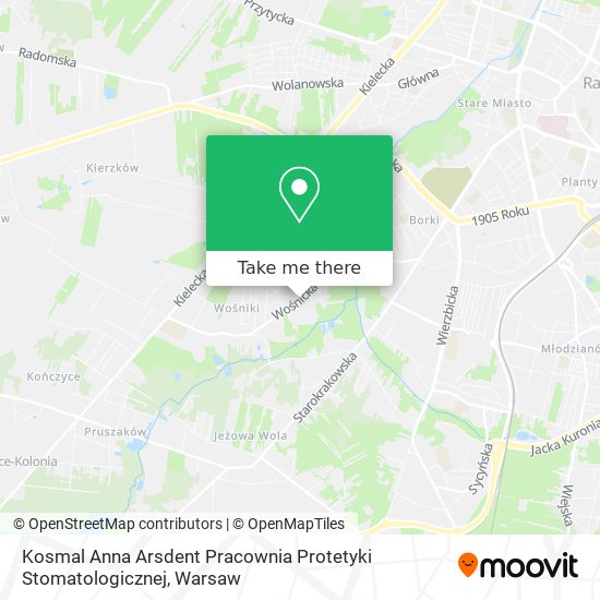 Kosmal Anna Arsdent Pracownia Protetyki Stomatologicznej map