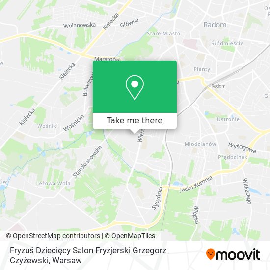 Fryzuś Dziecięcy Salon Fryzjerski Grzegorz Czyżewski map