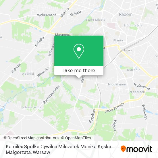 Kamilex Spółka Cywilna Milczarek Monika Kęska Małgorzata map