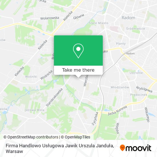 Firma Handlowo Usługowa Jawik Urszula Janduła map