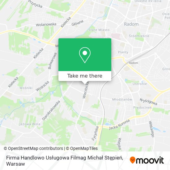 Firma Handlowo Usługowa Filmag Michał Stępień map