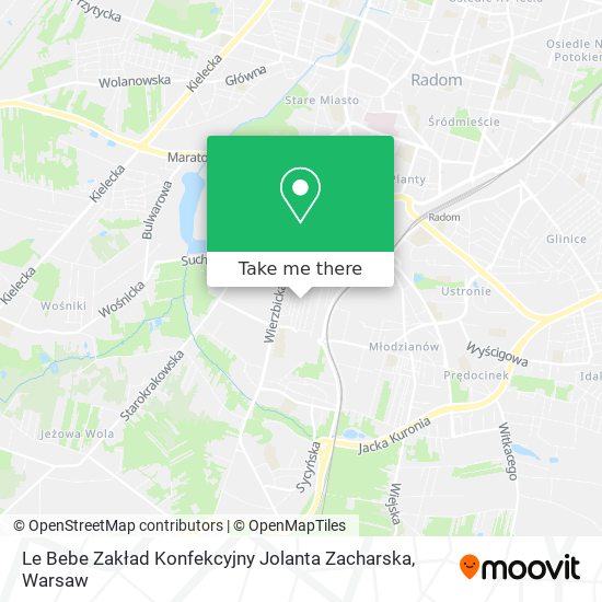 Le Bebe Zakład Konfekcyjny Jolanta Zacharska map