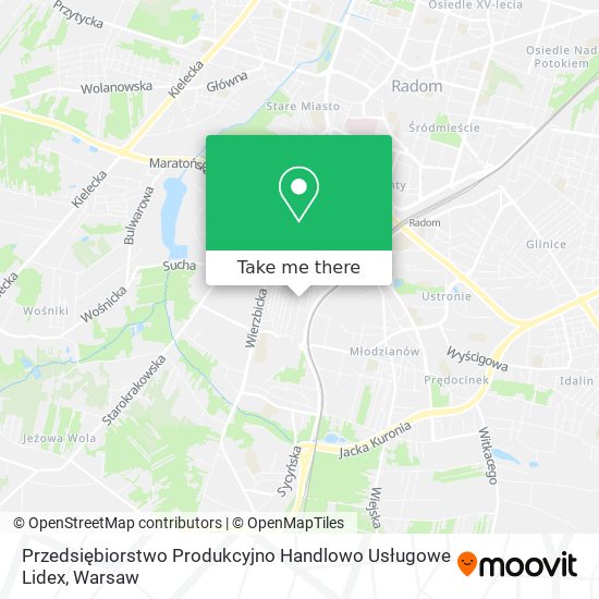 Przedsiębiorstwo Produkcyjno Handlowo Usługowe Lidex map