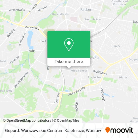 Gepard. Warszawskie Centrum Kaletnicze map