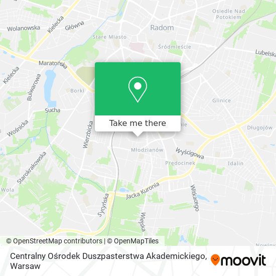 Centralny Ośrodek Duszpasterstwa Akademickiego map