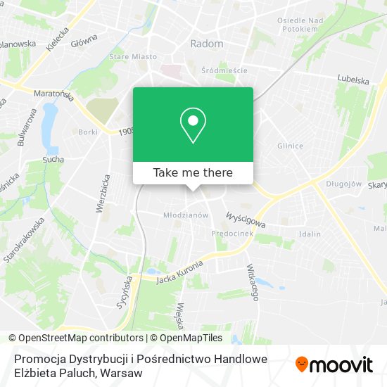 Promocja Dystrybucji i Pośrednictwo Handlowe Elżbieta Paluch map