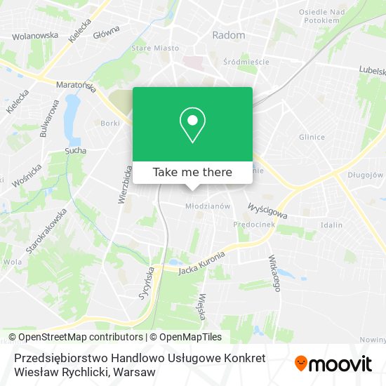 Przedsiębiorstwo Handlowo Usługowe Konkret Wiesław Rychlicki map