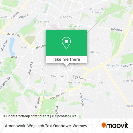 Amanowski Wojciech Taxi Osobowe map