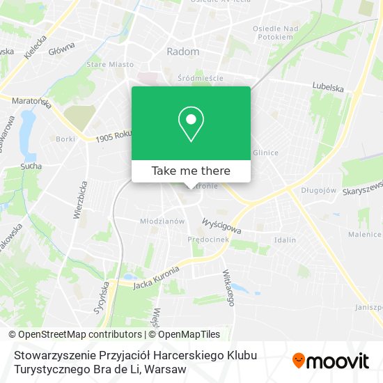 Stowarzyszenie Przyjaciół Harcerskiego Klubu Turystycznego Bra de Li map