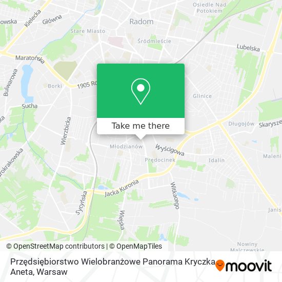 Przędsiębiorstwo Wielobranżowe Panorama Kryczka Aneta map