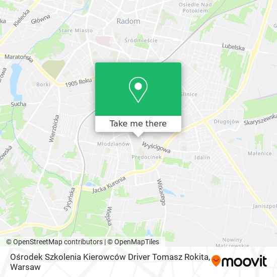 Ośrodek Szkolenia Kierowców Driver Tomasz Rokita map