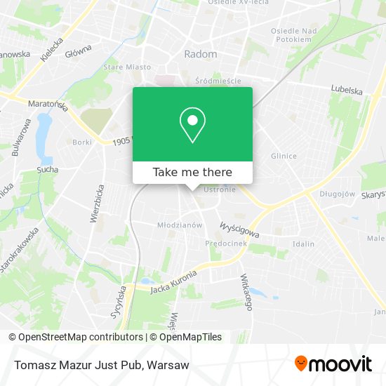 Tomasz Mazur Just Pub map