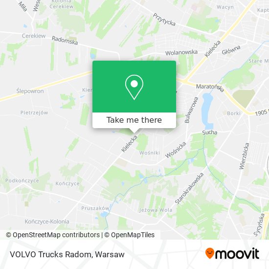 VOLVO Trucks Radom map