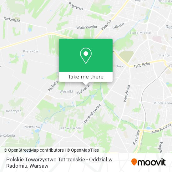 Polskie Towarzystwo Tatrzańskie - Oddział w Radomiu map