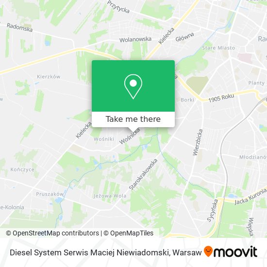Diesel System Serwis Maciej Niewiadomski map