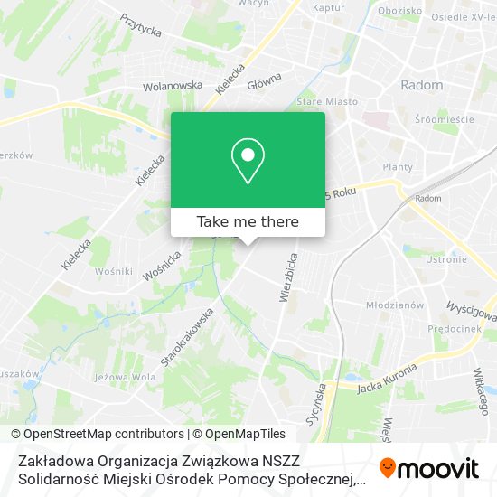 Zakładowa Organizacja Związkowa NSZZ Solidarność Miejski Ośrodek Pomocy Społecznej map