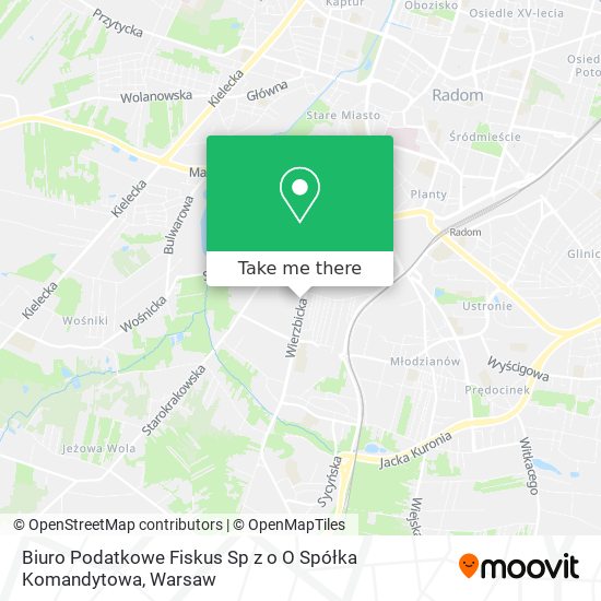 Biuro Podatkowe Fiskus Sp z o O Spółka Komandytowa map