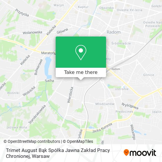 Карта Trimet August Bąk Spółka Jawna Zakład Pracy Chronionej
