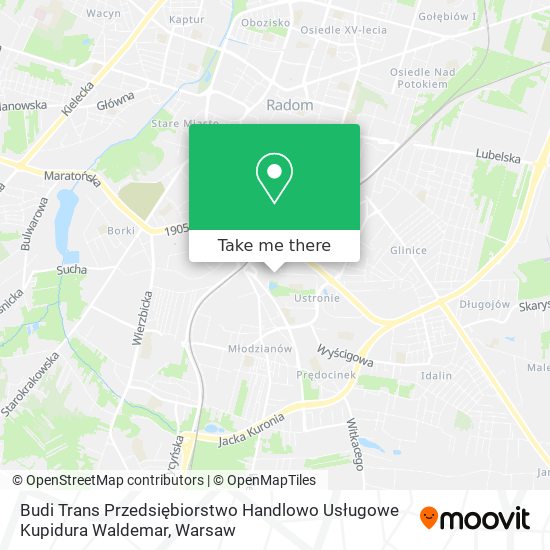 Budi Trans Przedsiębiorstwo Handlowo Usługowe Kupidura Waldemar map