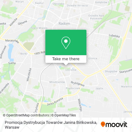 Promocja Dystrybucja Towarów Janina Bińkowska map