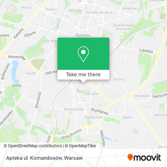 Apteka ul. Komandosów map