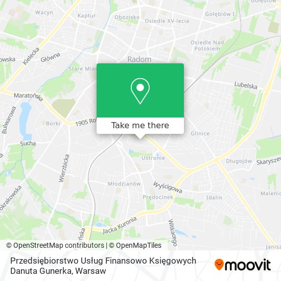 Przedsiębiorstwo Usług Finansowo Księgowych Danuta Gunerka map