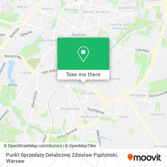 Punkt Sprzedaży Detalicznej Zdzisław Pajdziński map