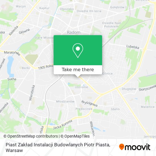 Piast Zakład Instalacji Budowlanych Piotr Piasta map