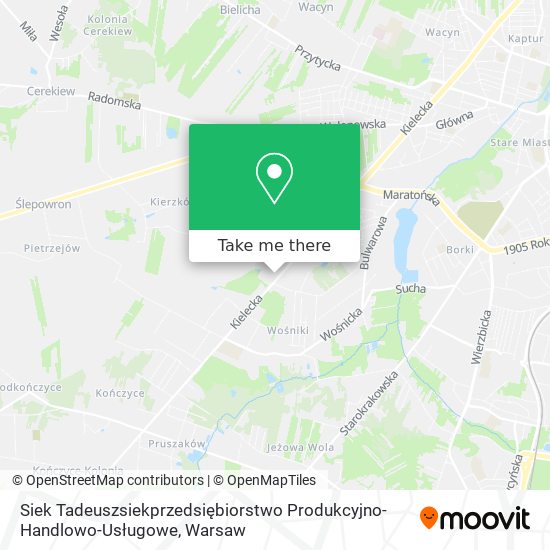 Siek Tadeuszsiekprzedsiębiorstwo Produkcyjno-Handlowo-Usługowe map