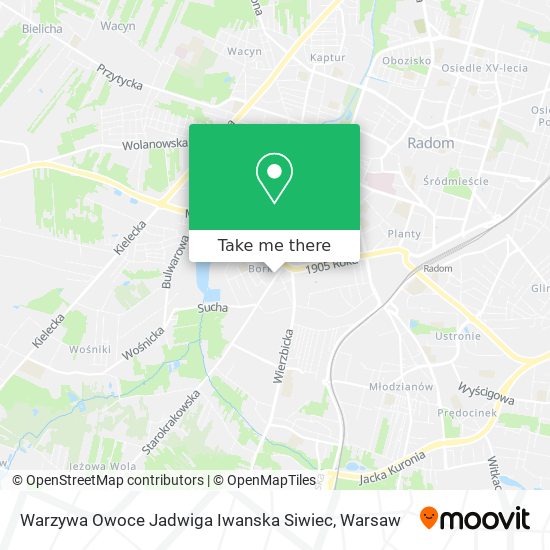 Warzywa Owoce Jadwiga Iwanska Siwiec map