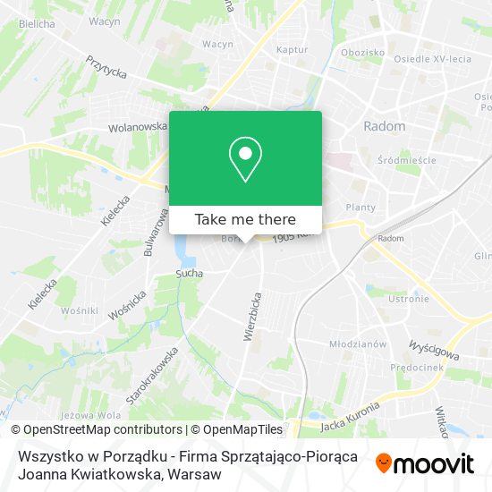 Wszystko w Porządku - Firma Sprzątająco-Piorąca Joanna Kwiatkowska map