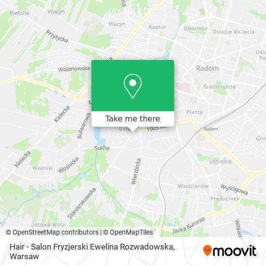 Hair - Salon Fryzjerski Ewelina Rozwadowska map