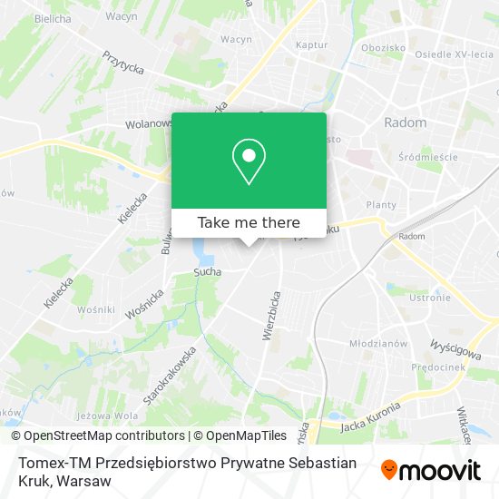 Tomex-TM Przedsiębiorstwo Prywatne Sebastian Kruk map