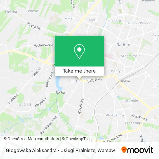 Głogowska Aleksandra - Usługi Pralnicze map