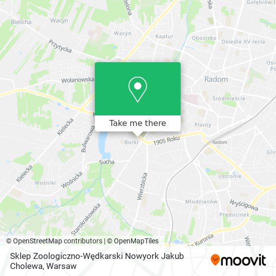 Sklep Zoologiczno-Wędkarski Nowyork Jakub Cholewa map