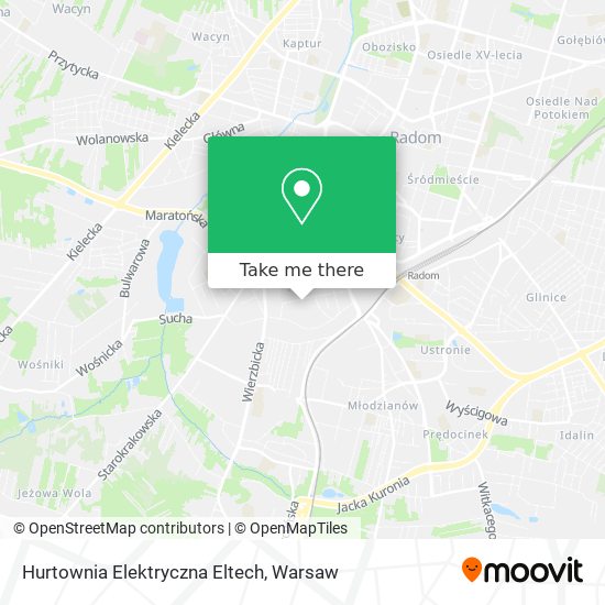 Hurtownia Elektryczna Eltech map