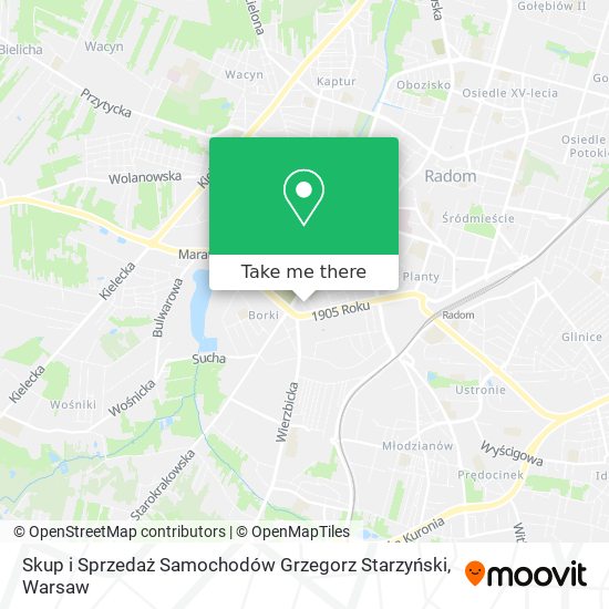 Skup i Sprzedaż Samochodów Grzegorz Starzyński map