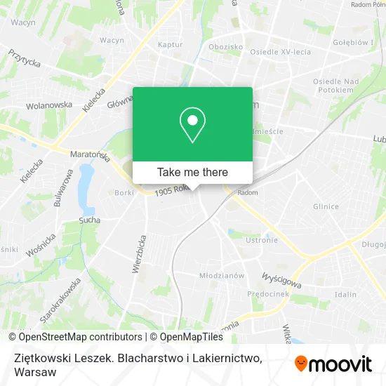 Карта Ziętkowski Leszek. Blacharstwo i Lakiernictwo