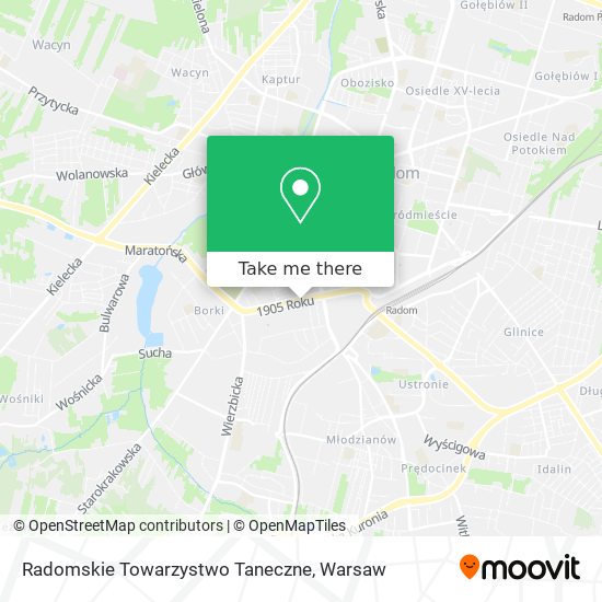 Карта Radomskie Towarzystwo Taneczne