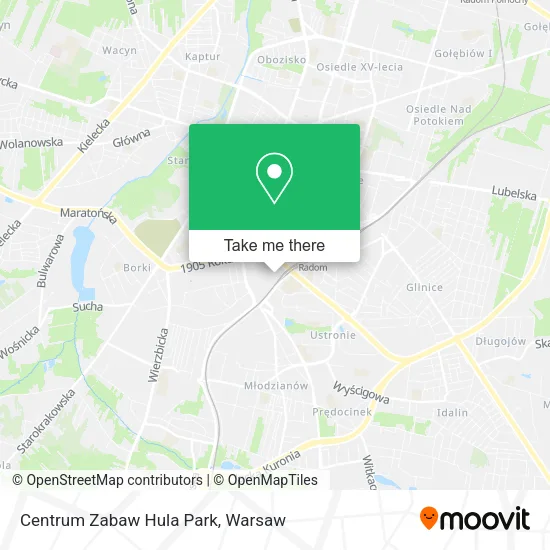 Карта Centrum Zabaw Hula Park