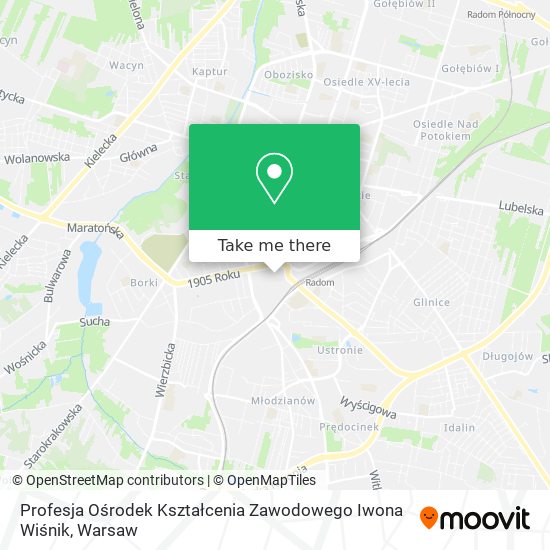 Profesja Ośrodek Kształcenia Zawodowego Iwona Wiśnik map