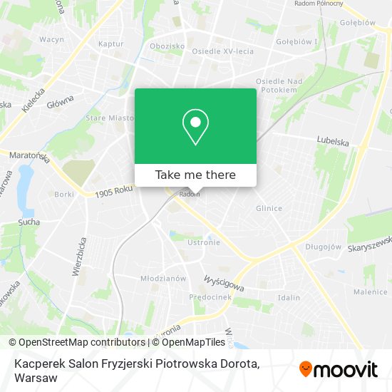 Kacperek Salon Fryzjerski Piotrowska Dorota map