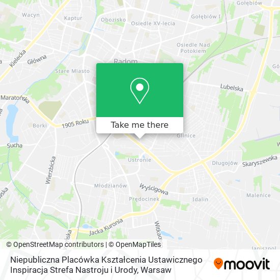 Niepubliczna Placówka Kształcenia Ustawicznego Inspiracja Strefa Nastroju i Urody map