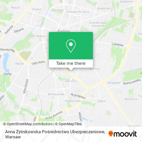 Anna Żytnikowska Pośrednictwo Ubezpieczeniowe map