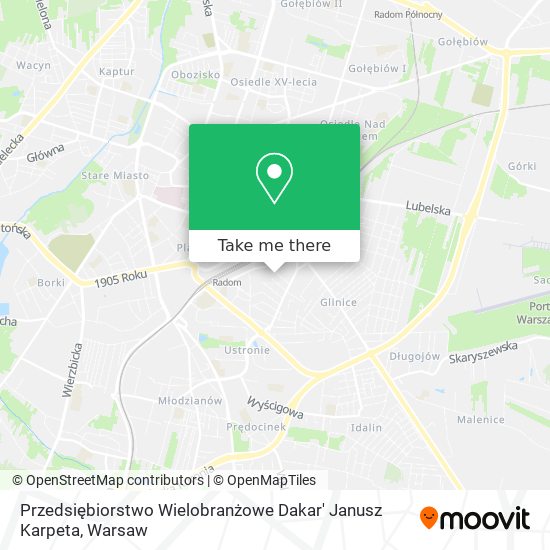 Przedsiębiorstwo Wielobranżowe Dakar' Janusz Karpeta map