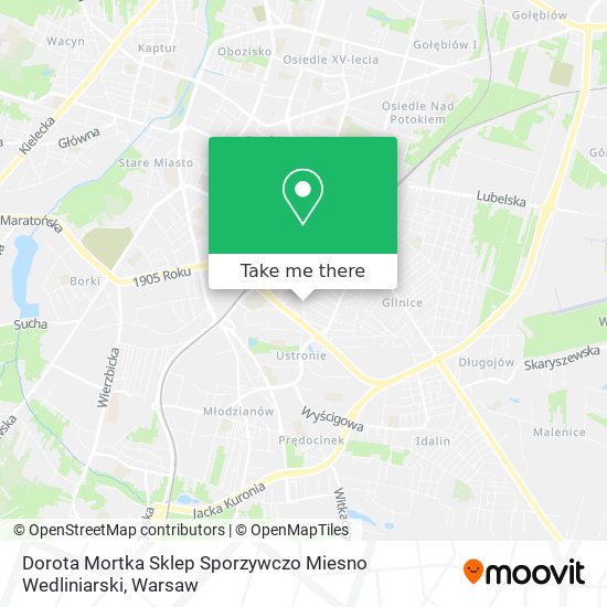 Dorota Mortka Sklep Sporzywczo Miesno Wedliniarski map