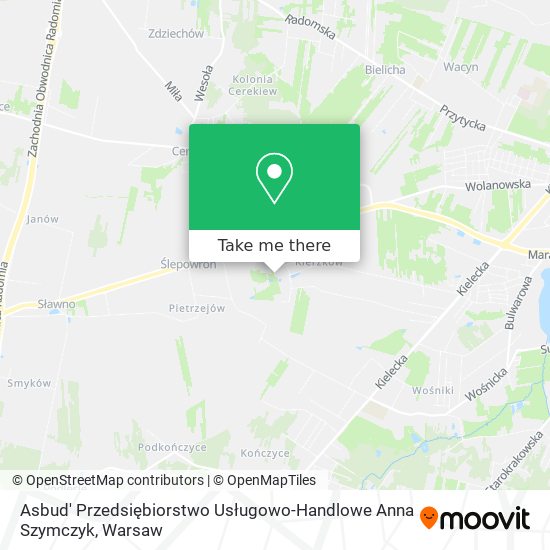 Asbud' Przedsiębiorstwo Usługowo-Handlowe Anna Szymczyk map